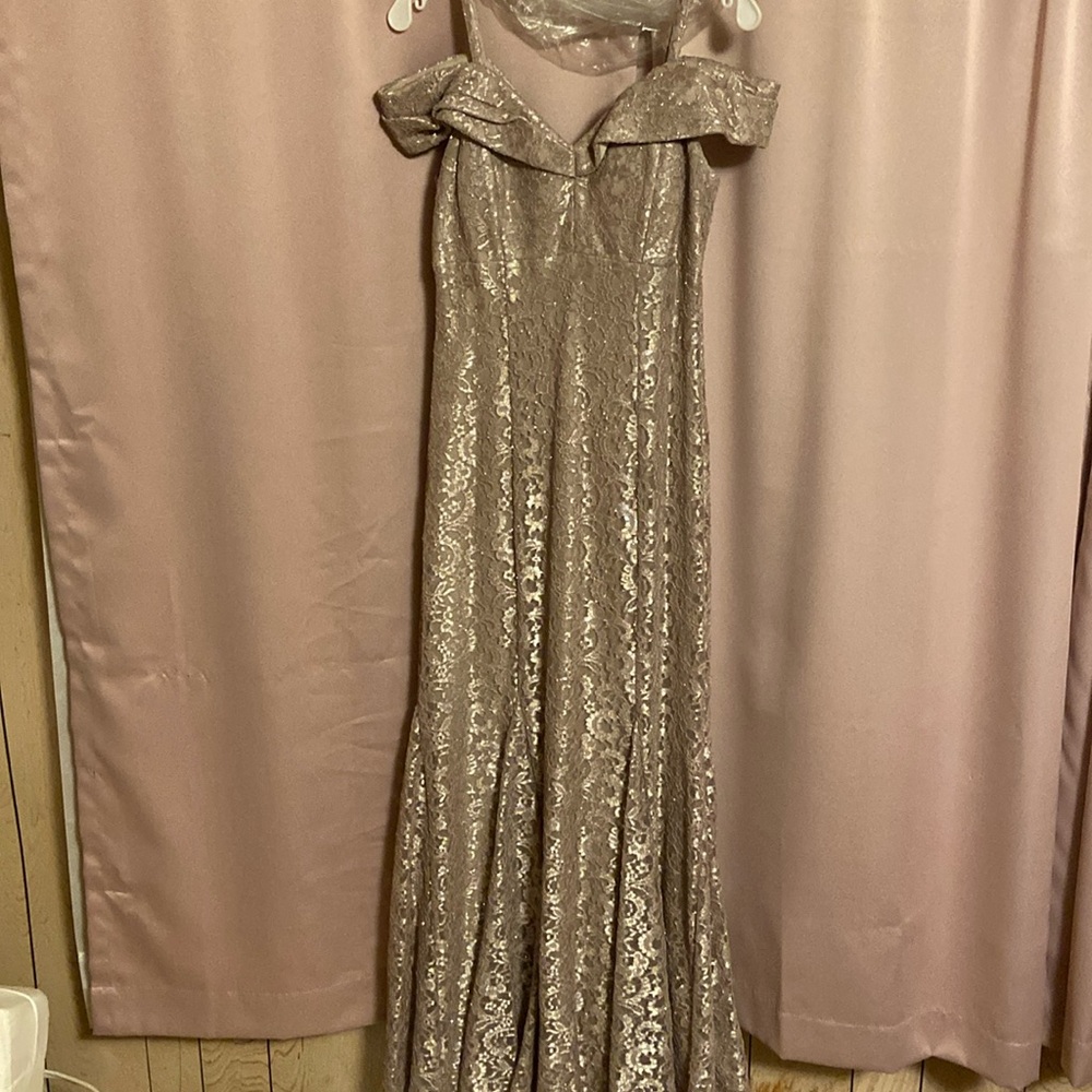 Gold bridesmaid dress